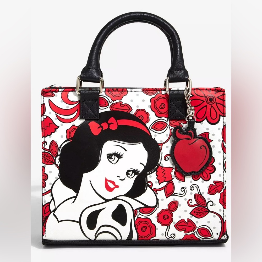 Disney Snow White And The Seven Dwarfs Red & White Mini Satchel Handbag Purse